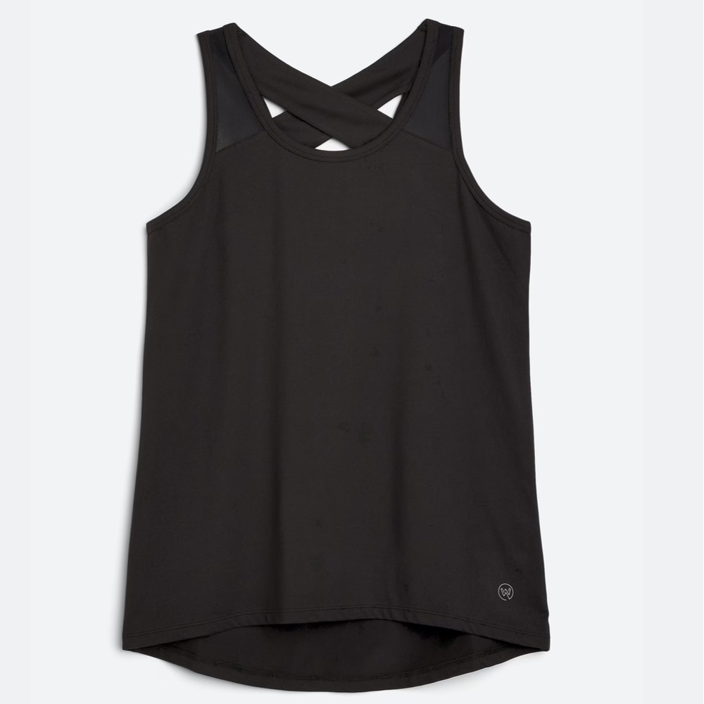We Wander Women’s WeFlex Egypt Crossover Cut-Out Tank – Black – Size Small